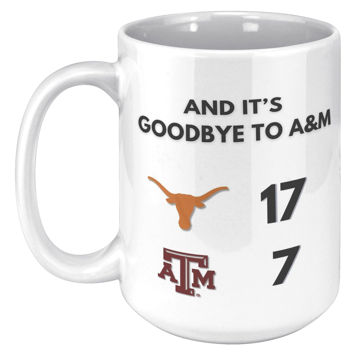 A&M Xmas Baby Brother Final Score MUG - UT KICK ASSFront/Back15ozwhite