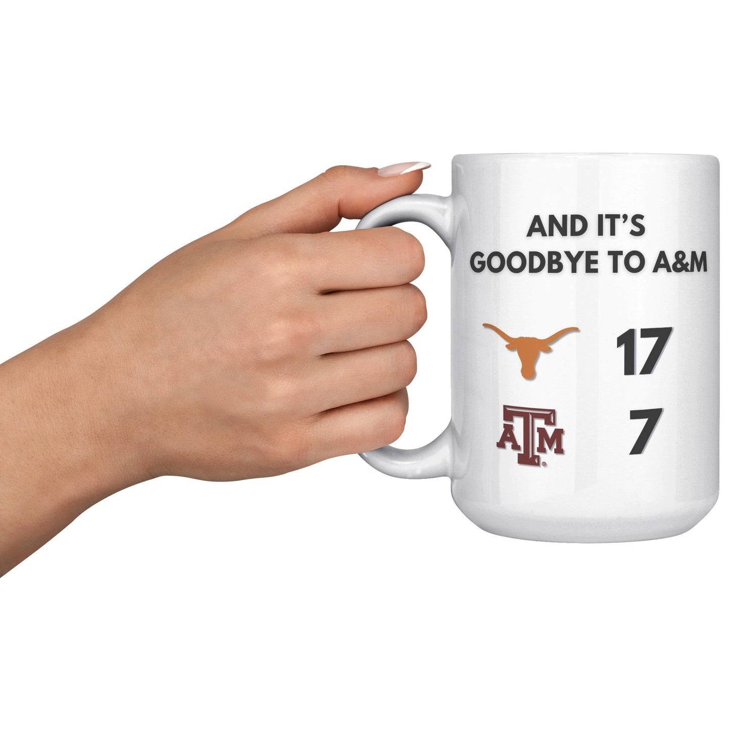 A&M Xmas Baby Brother Final Score MUG - UT KICK ASSFront/Back15ozwhite