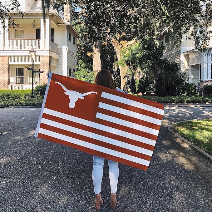 Desert Cactus University of Texas Indoor and Outdoor 100% Polyester University Flag Banner, 3x5 Feet Nation Style - for Decor, Events, and Texas Longhorns Pride Display - UT KICK ASS