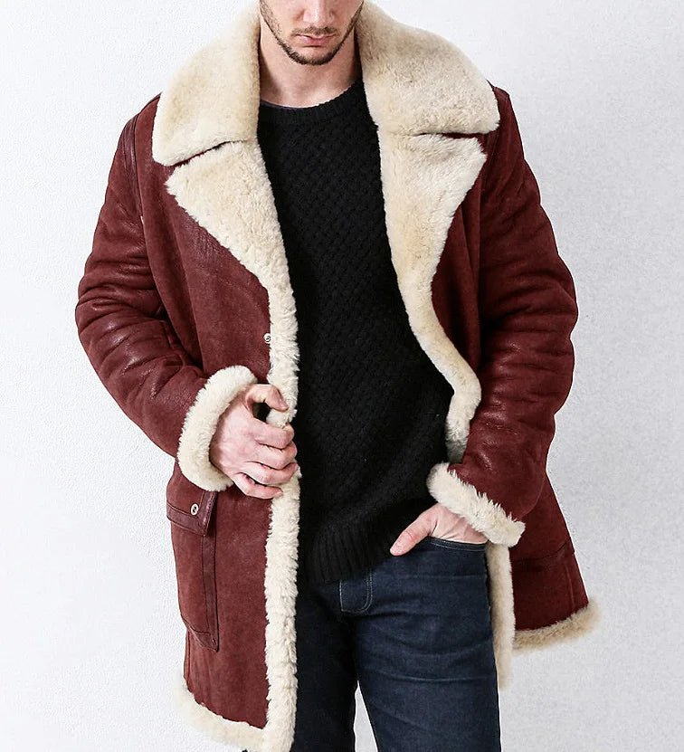 Fur Integrated Men's Coat Faux Fur Large Overcoat 2022 Autumn Winter New Thickened European Style Long Sleeve - UT KICK ASSmens14:10;5:361386