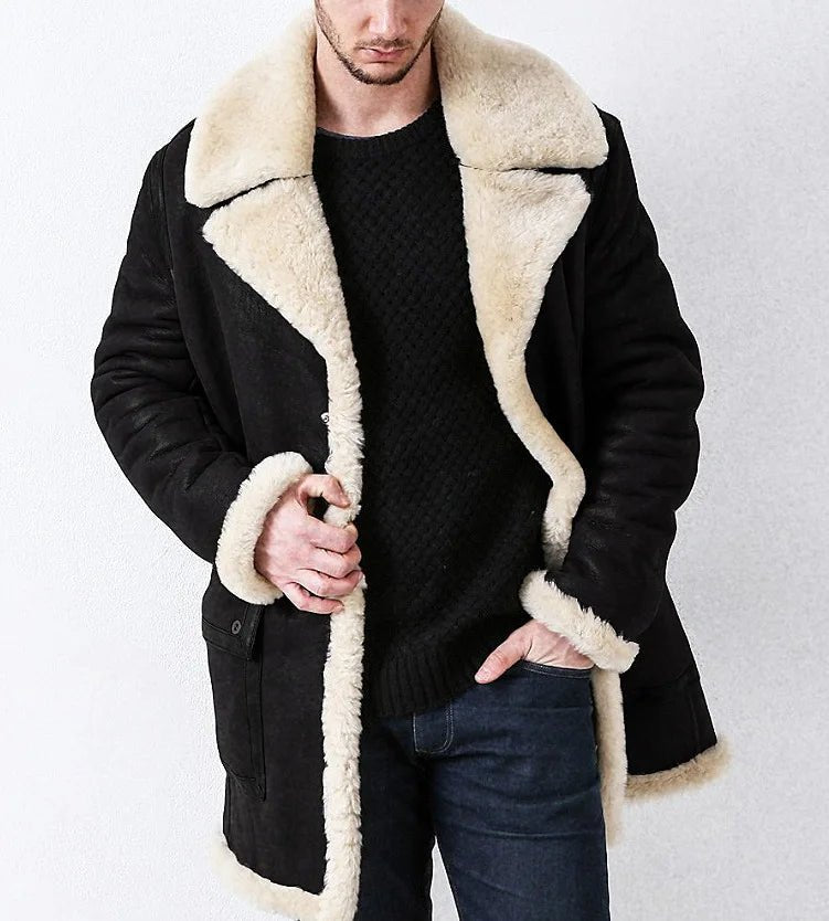 Fur Integrated Men's Coat Faux Fur Large Overcoat 2022 Autumn Winter New Thickened European Style Long Sleeve - UT KICK ASSmens14:193;5:200000991