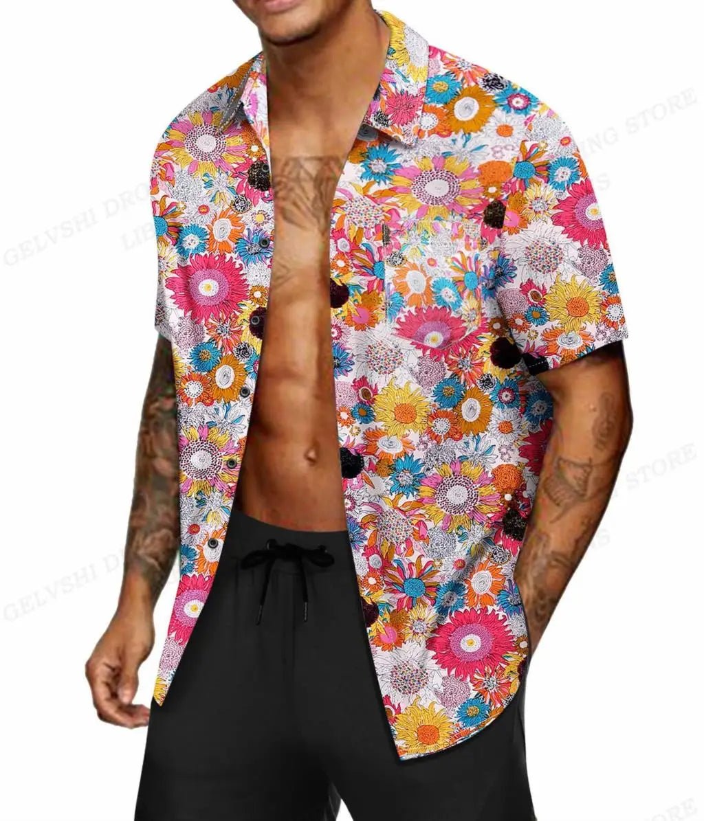 Hawaiian Shirt S - 6XL Tropic Plant Flowers Shirts Men's Vocation Blouses Floral Lapel Shirt Cuba Camisas Men's Clothing Single Breasted - UT KICK ASSshirt14:175#ASF5G2307146;5:200005259