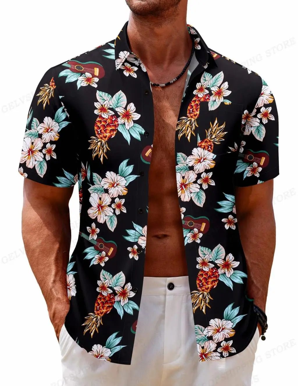 Hawaiian Shirt S - 6XL Tropic Plant Flowers Shirts Men's Vocation Blouses Floral Lapel Shirt Cuba Camisas Men's Clothing Single Breasted - UT KICK ASSshirt14:200002130#ASF5G2307148;5:100014064