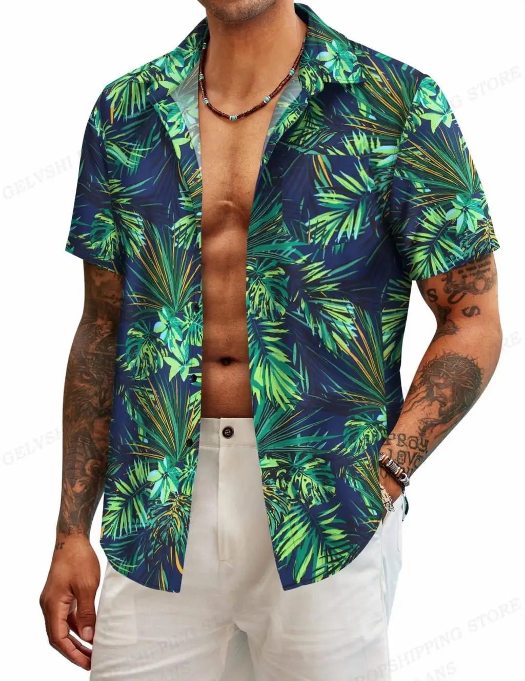 Hawaiian Shirt S - 6XL Tropic Plant Flowers Shirts Men's Vocation Blouses Floral Lapel Shirt Cuba Camisas Men's Clothing Single Breasted - UT KICK ASSshirt14:203008817#ASF5G230714D;5:200005259