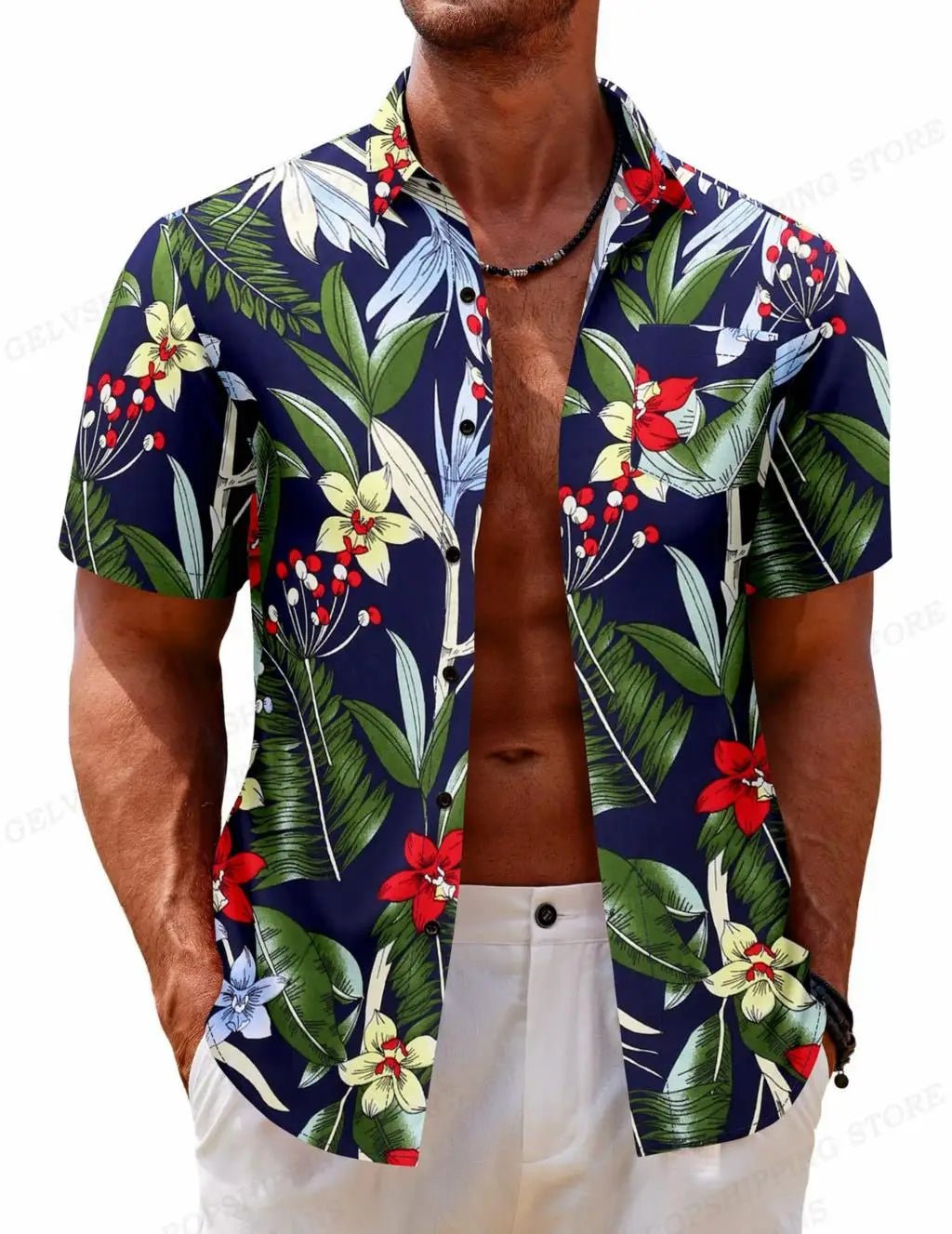 Hawaiian Shirt S - 6XL Tropic Plant Flowers Shirts Men's Vocation Blouses Floral Lapel Shirt Cuba Camisas Men's Clothing Single Breasted - UT KICK ASSshirt14:203008817#ASF5G230714D;5:200005259