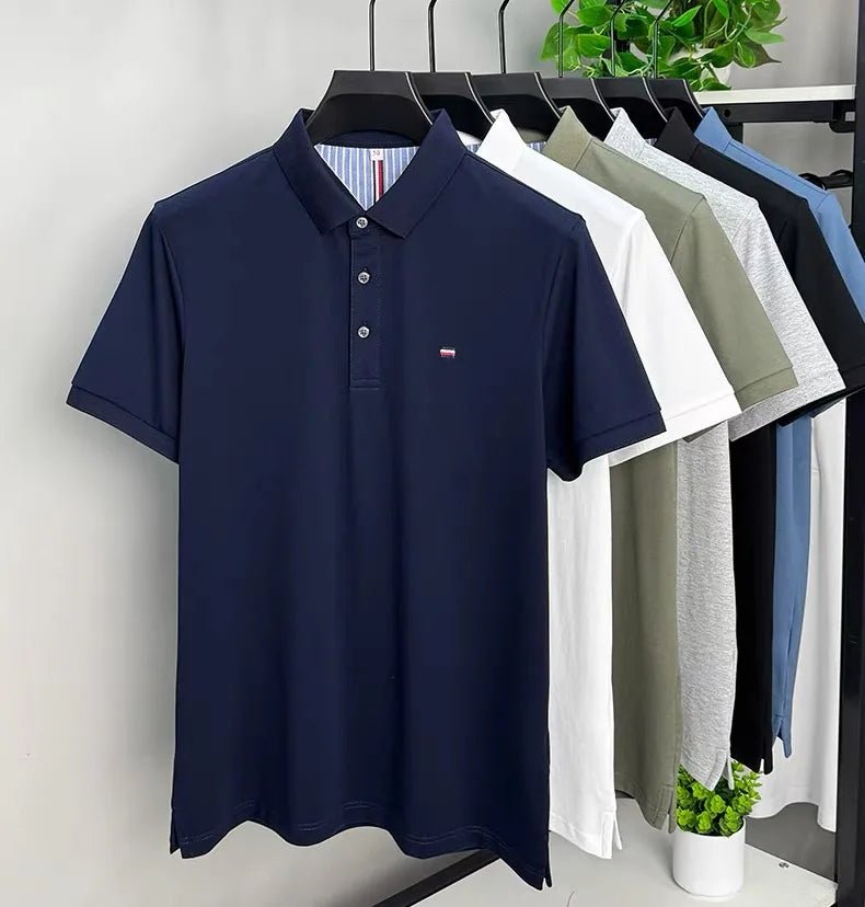 High - end M - 4XL summer ice silk breathable short sleeve POLO shirt men's fashion brand classic embroidery business casual Paul T-shirt - UT KICK ASSshirt14:691;5:361385