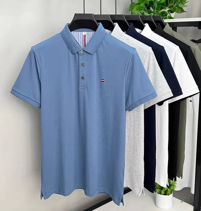 High - end M - 4XL summer ice silk breathable short sleeve POLO shirt men's fashion brand classic embroidery business casual Paul T-shirt - UT KICK ASSshirt14:691;5:361385