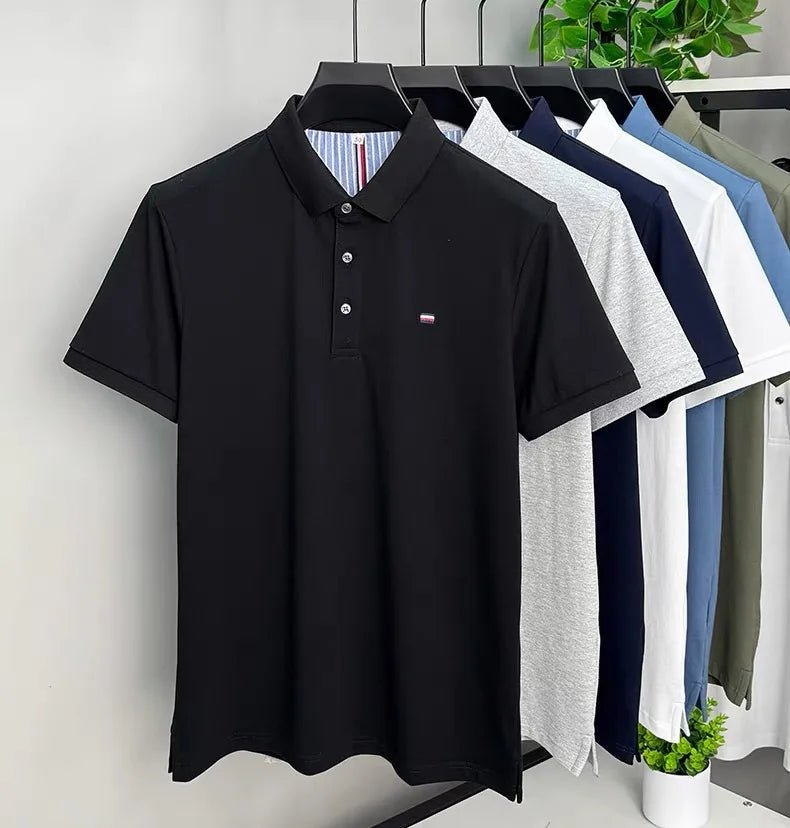 High - end M - 4XL summer ice silk breathable short sleeve POLO shirt men's fashion brand classic embroidery business casual Paul T-shirt - UT KICK ASSshirt14:691;5:361385