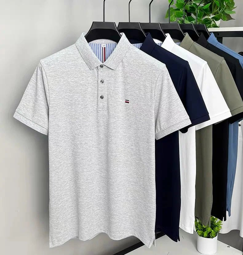 High - end M - 4XL summer ice silk breathable short sleeve POLO shirt men's fashion brand classic embroidery business casual Paul T-shirt - UT KICK ASSshirt14:691;5:361385