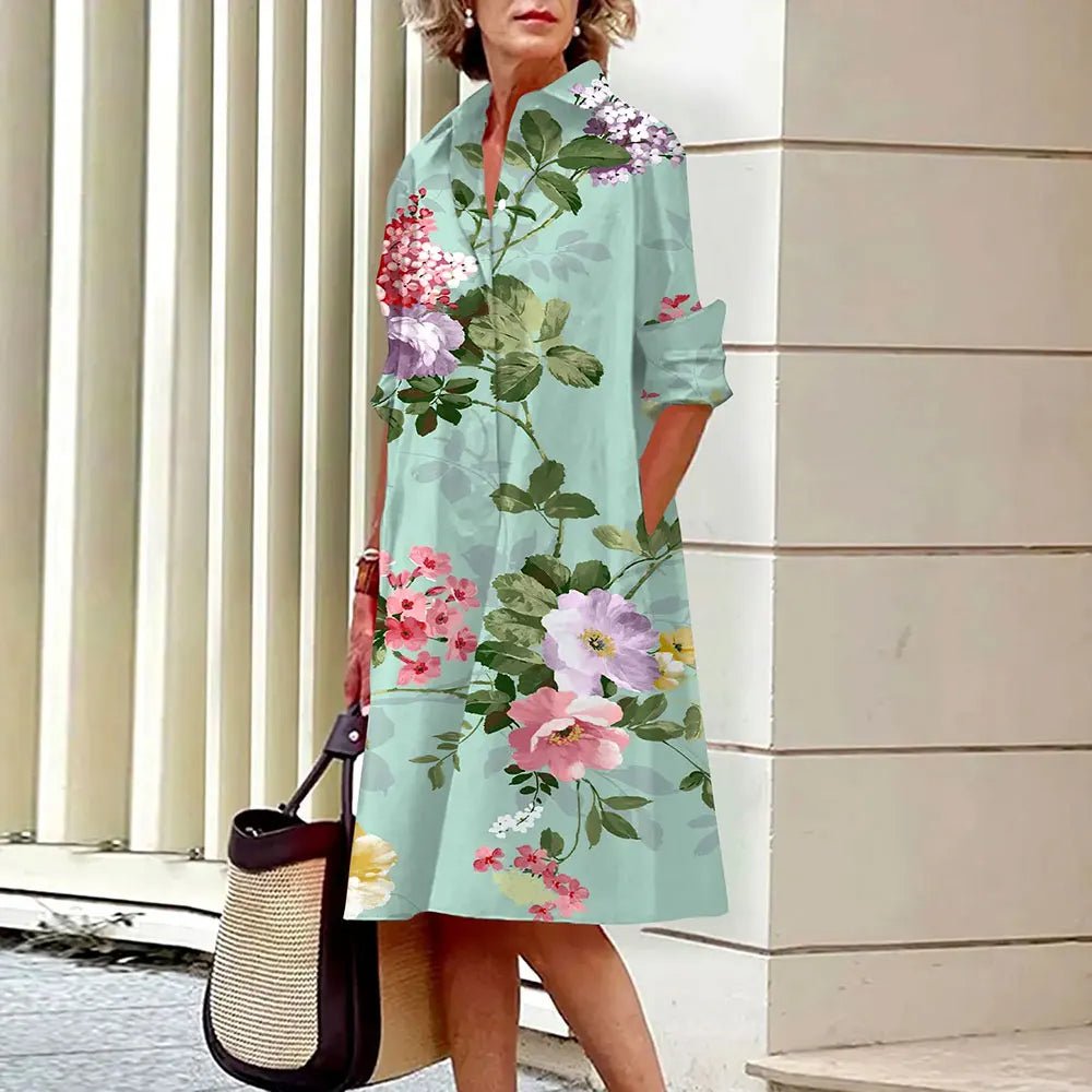 Ladies Abstract Face Printed Long Sleeve Shirt Dress Fashion Single Breasted Vintage Button Shirts Midi Dress Vestidos Spring - UT KICK ASSdress14:496#A9SLCZ730145215;5:361386