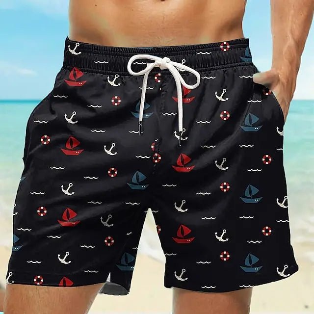Men's Board Shorts M - 3XL Swim Shorts Swim Trunks Drawstring Elastic Quick Dry Short Beach Hawaiian Casual Black White Micro - elastic - UT KICK ASSswim suits14:193#STZH240325DKC02;5:361386