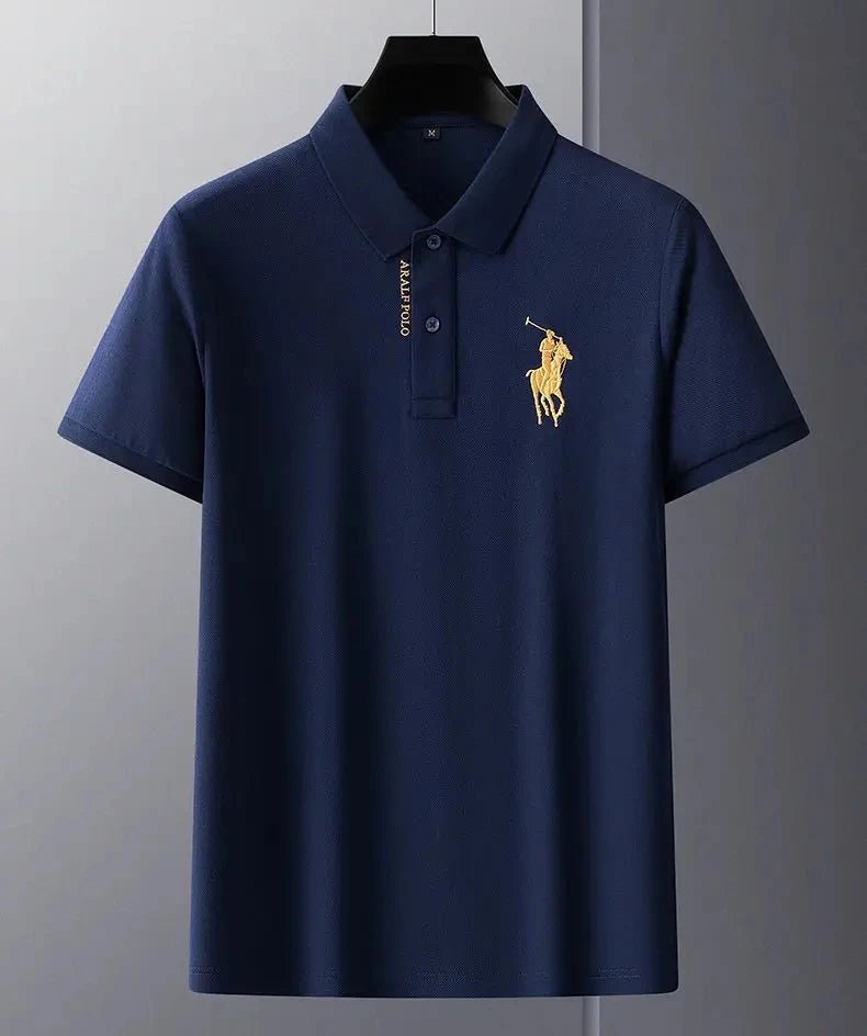 Men's M - 4XL 100% pure cotton half sleeved embroidered polo shirt, luxurious, fashionable, and elegant embroidered casual shirt - UT KICK ASSshirt14:350850#Khaki color;5:4183