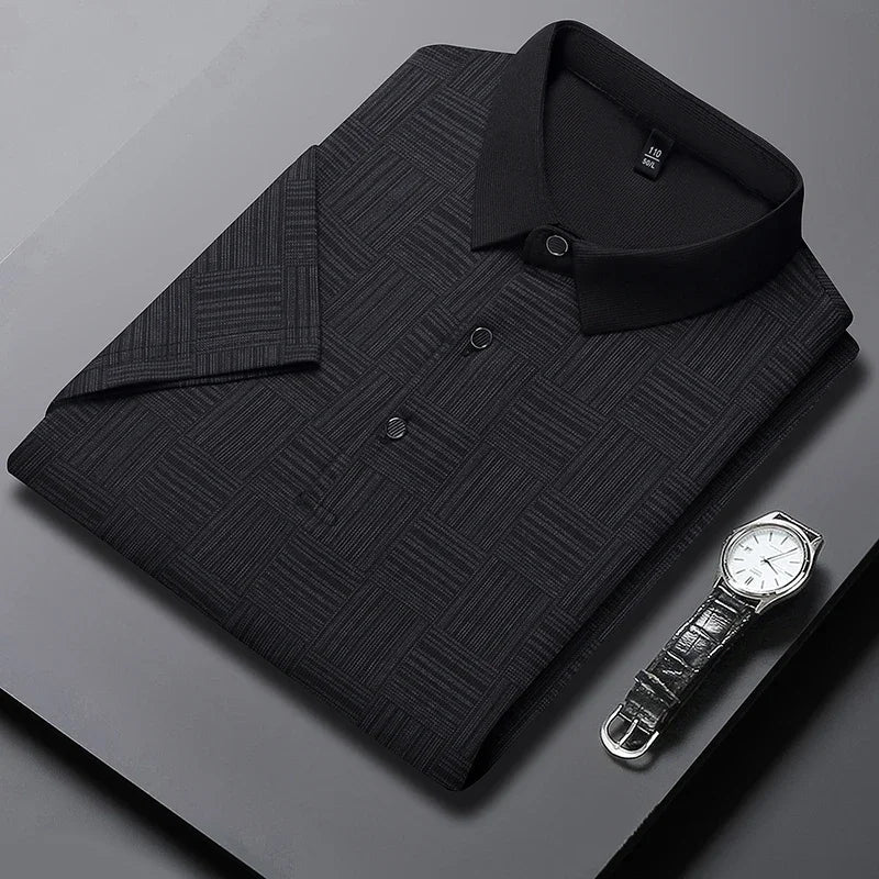 Men's New S - 4XL Printed Business Casual Short sleeved POLO Shirt Fashion Short sleeved Comfortable and Breathable Top - UT KICK ASSshirt14:193;5:361385
