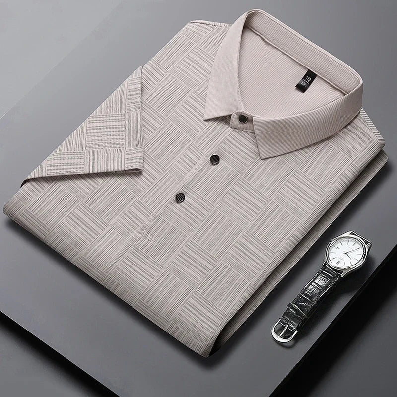 Men's New S - 4XL Printed Business Casual Short sleeved POLO Shirt Fashion Short sleeved Comfortable and Breathable Top - UT KICK ASSshirt14:771;5:200000990