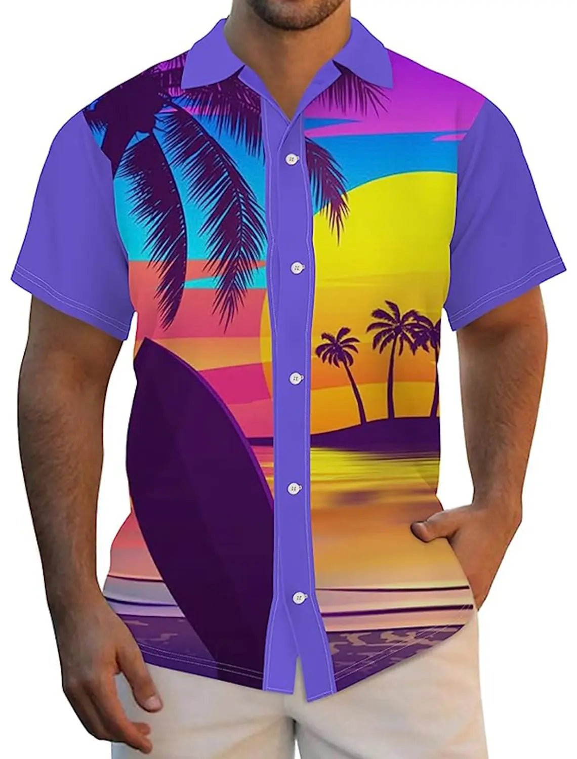 Men's Shirt Summer Hawaiian Shirt S - 5XL Graphic Prints Palm Tree Turndown Outdoor Street Short Sleeves Button - Down Print Clothing - UT KICK ASSshirt14:365458#CSZHE20240417E;5:100014065