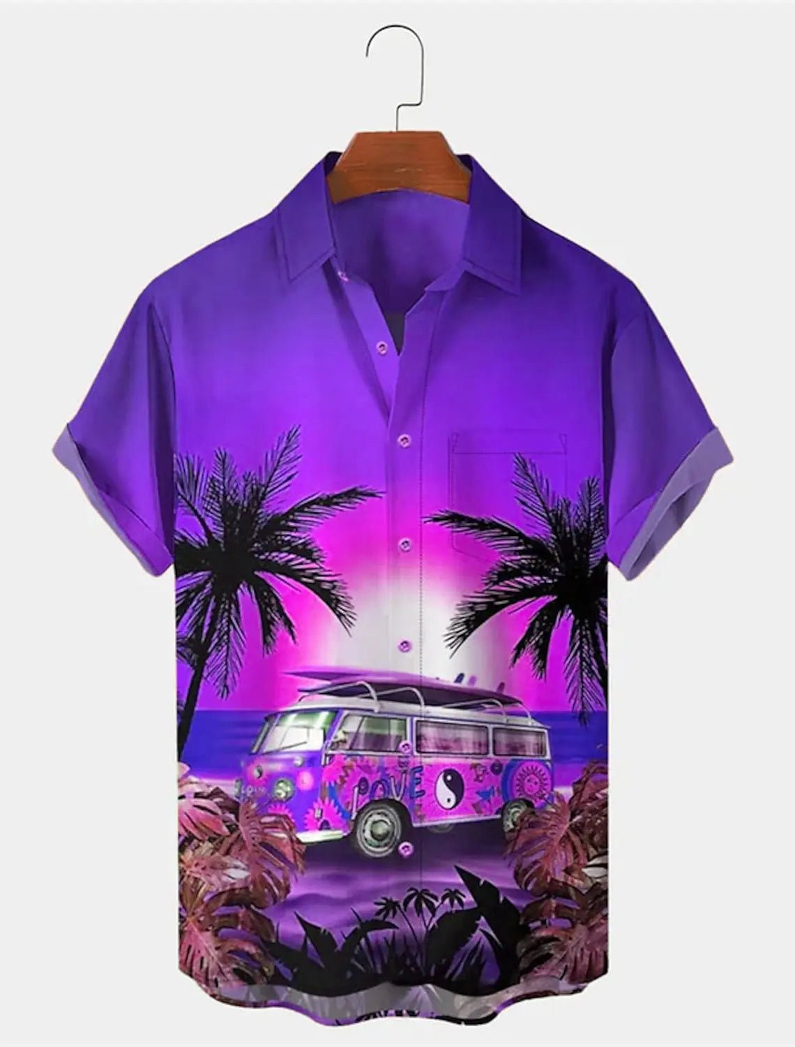 Men's Shirt Summer Hawaiian Shirt S - 5XL Graphic Prints Palm Tree Turndown Outdoor Street Short Sleeves Button - Down Print Clothing - UT KICK ASSshirt14:1254#CSZHE20240417D;5:100014065