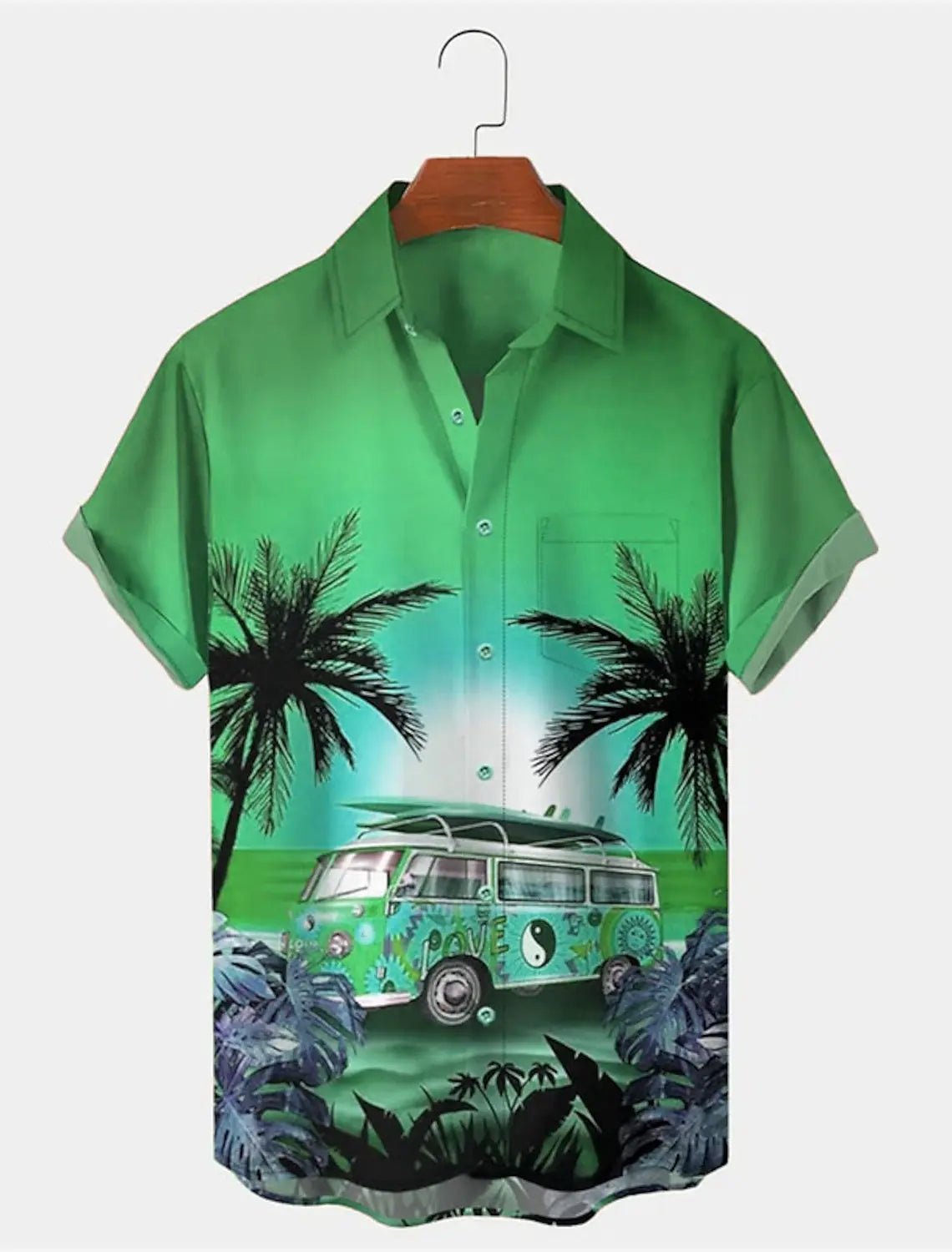 Men's Shirt Summer Hawaiian Shirt S - 5XL Graphic Prints Palm Tree Turndown Outdoor Street Short Sleeves Button - Down Print Clothing - UT KICK ASSshirt14:193#CSZHE20240417B;5:100014065