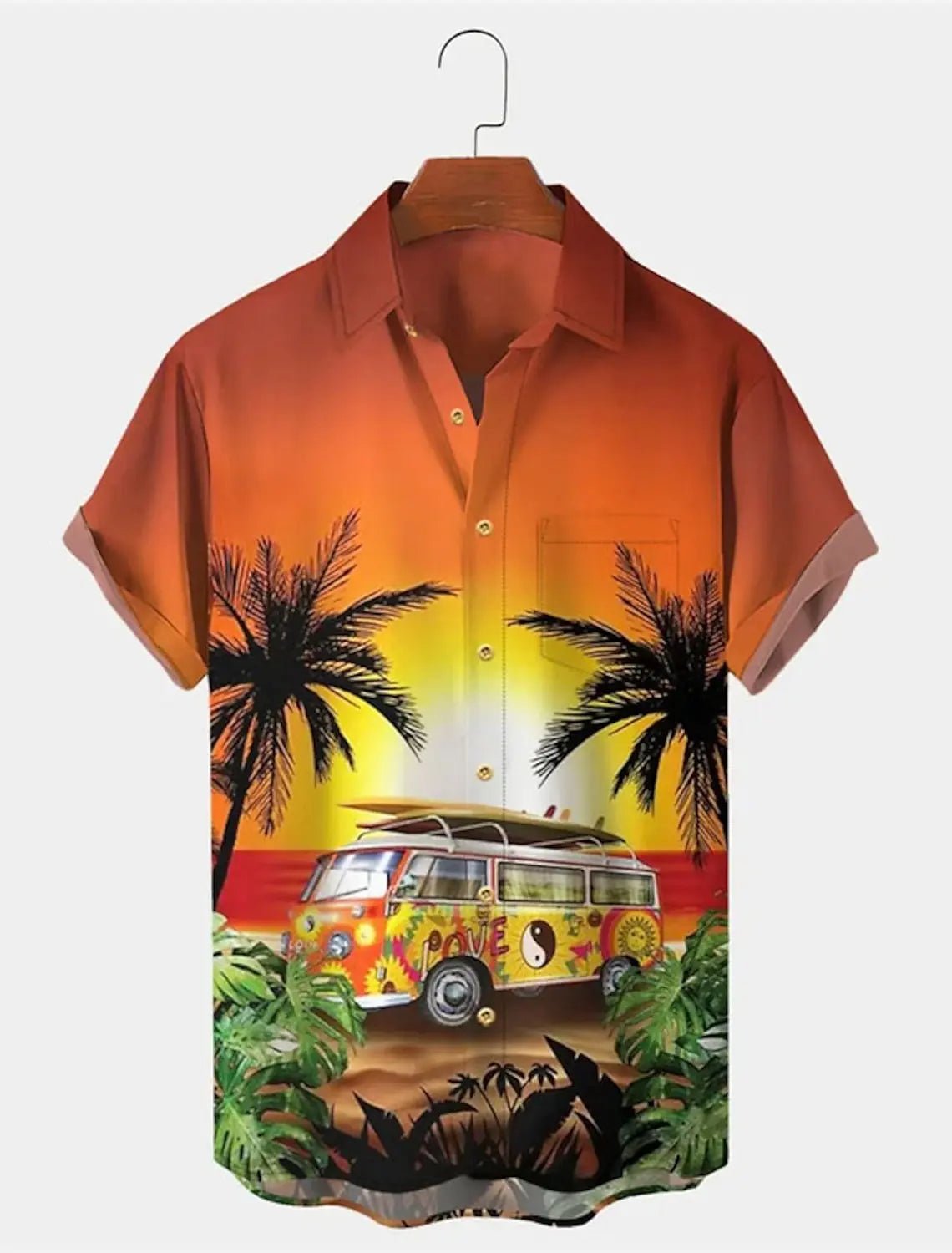 Men's Shirt Summer Hawaiian Shirt S - 5XL Graphic Prints Palm Tree Turndown Outdoor Street Short Sleeves Button - Down Print Clothing - UT KICK ASSshirt14:771#CSZHE20240417A;5:100014065
