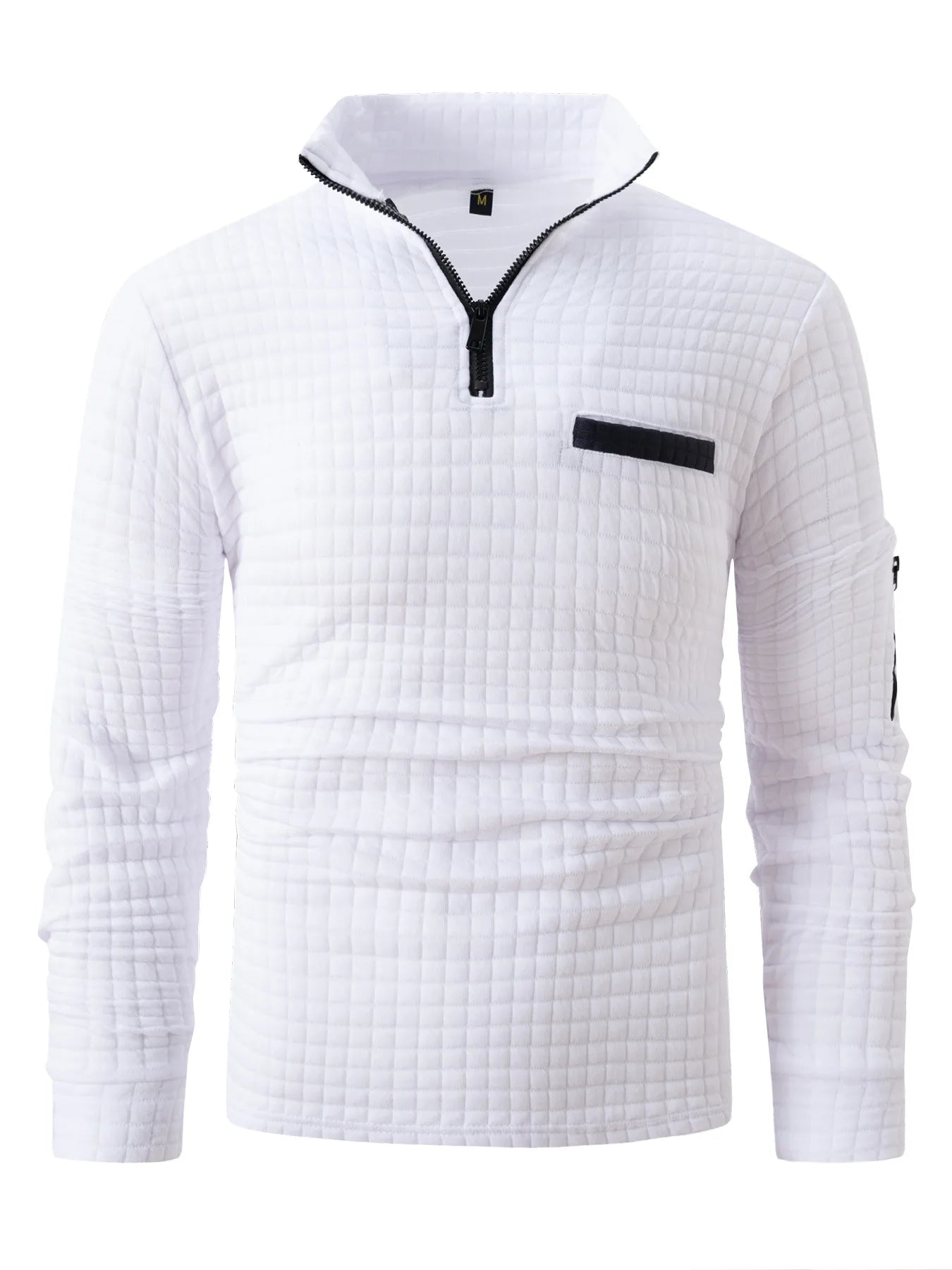 Polo Spring autumn S - 3XL men's new style men's casual checkerboard checkered long - sleeved POLO shirt Fashion arm zipper sports polo shirt - UT KICK ASSmens14:193#black;200007763:201336100;5:100014064