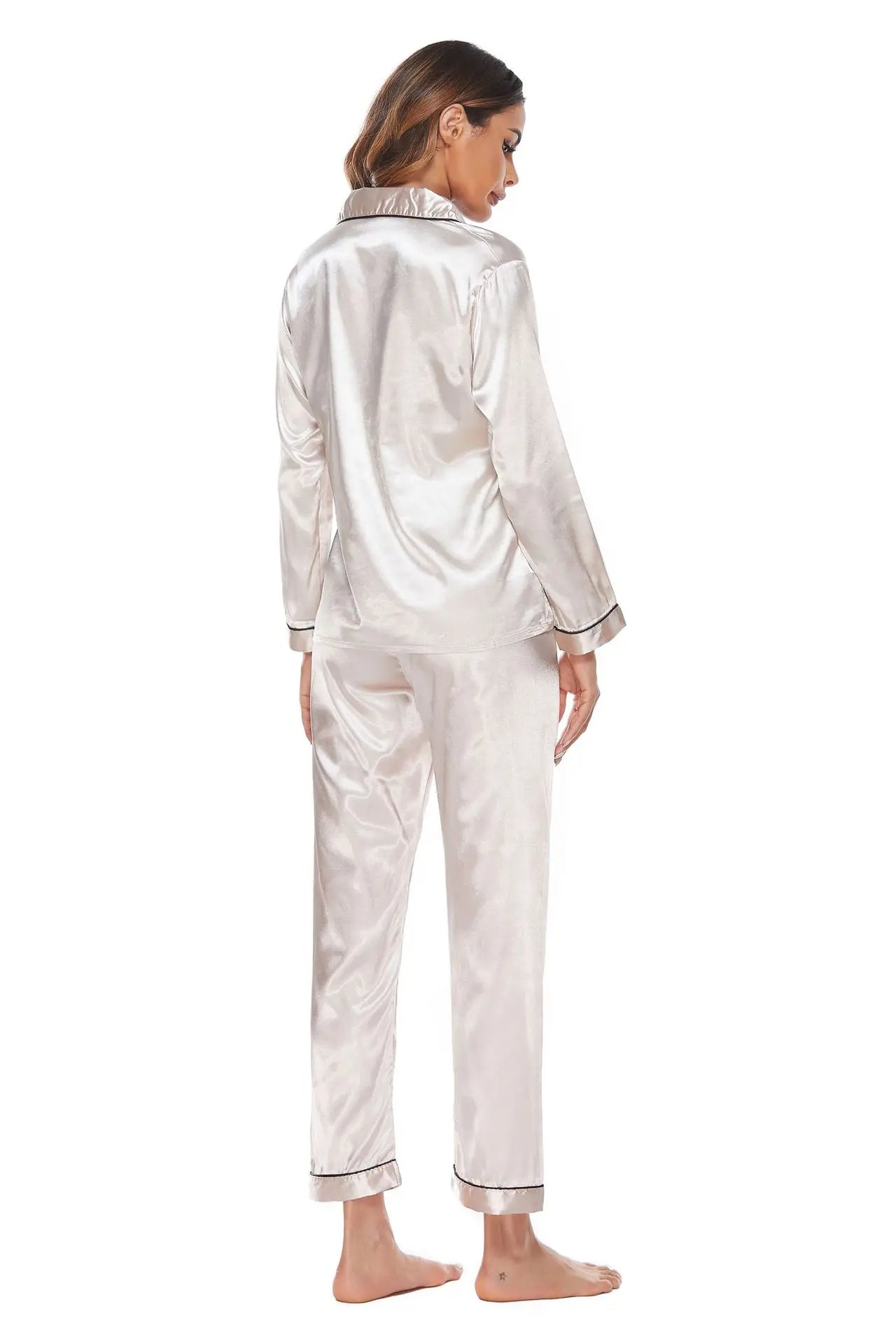 Silky home wear pajamas S - XXL women set two - piece color plus size autumn fas - UT KICK ASSladies14:365458#5;5:361386