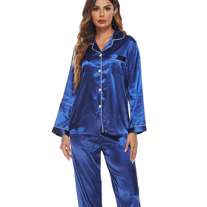 Silky home wear pajamas S - XXL women set two - piece color plus size autumn fas - UT KICK ASSladies14:365458#5;5:361386