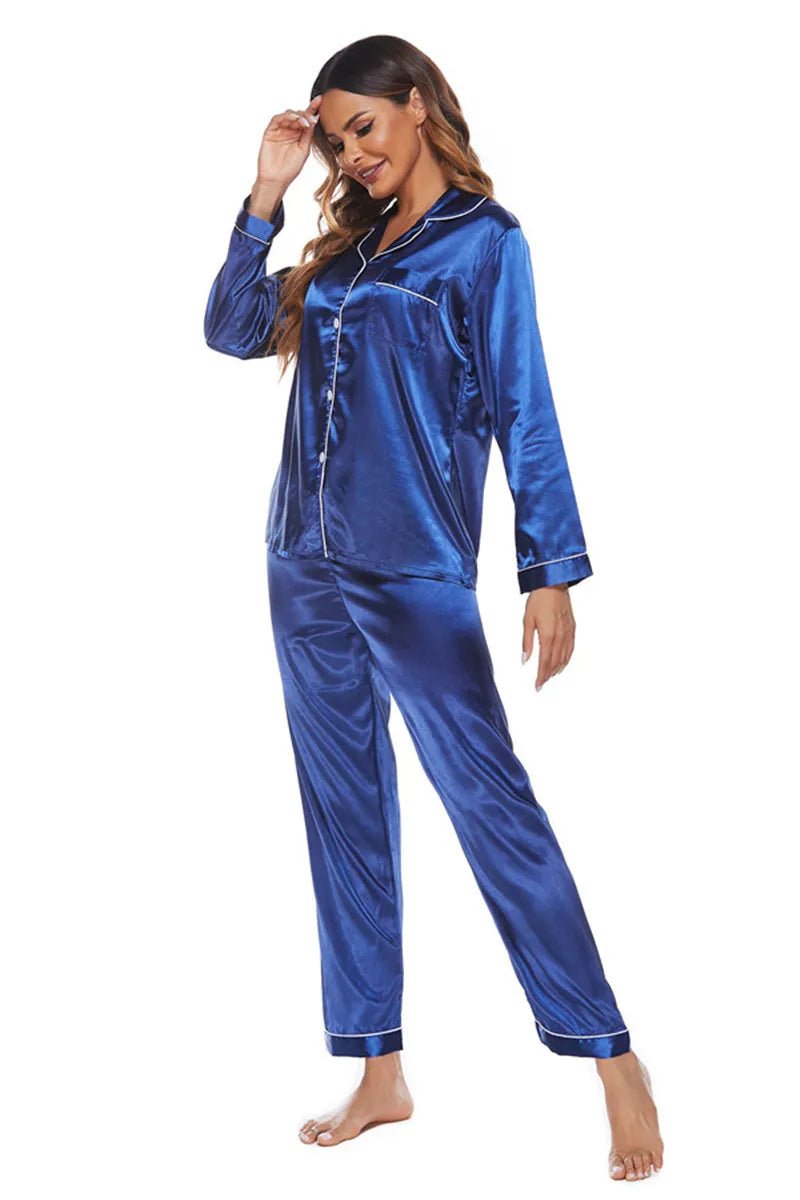 Silky home wear pajamas S - XXL women set two - piece color plus size autumn fas - UT KICK ASSladies14:365458#5;5:361386