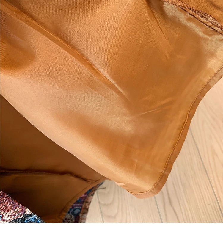 Spring and Autumn New Plus Size 2XL - 6XL Women's American Retro Suit Short Lapel Loose Jacket Bear Printing Casual Halter Dresses - UT KICK ASSLadies Plus14:365458#brown;5:200000990