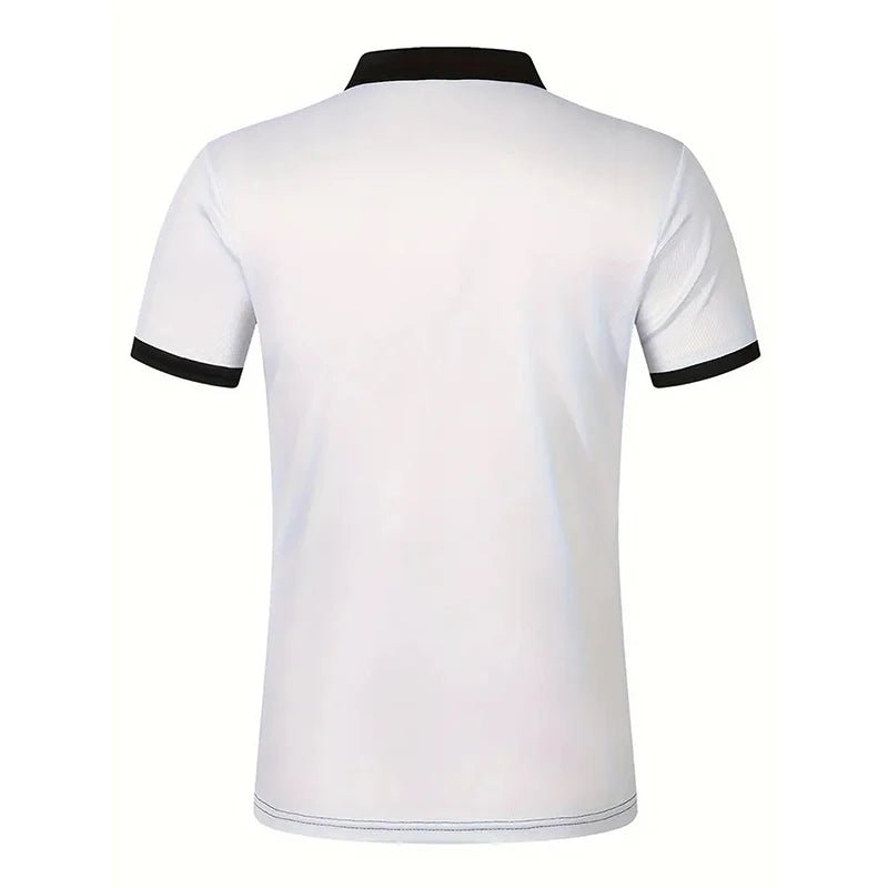Summer Men Casual S - 3XL Short Sleeve Lapel Business Polo Shirt 3D Digital Print Stripe Polo Shirt Sport Button Pullover Tops - UT KICK ASSshirt14:173#DXPL01 - grey;5:361386