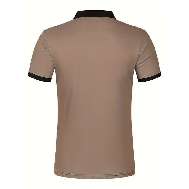 Summer Men Casual S - 3XL Short Sleeve Lapel Business Polo Shirt 3D Digital Print Stripe Polo Shirt Sport Button Pullover Tops - UT KICK ASSshirt14:173#DXPL01 - grey;5:361386