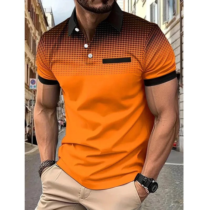 Summer Men Clothes S - 3XL Short Sleeve Fashion Slim Fit 100% Polyester Polo Shirt Men Business Casual Lapel Golf Polo Shirt - UT KICK ASSshirt14:173#DPL02 - grey;5:100014064