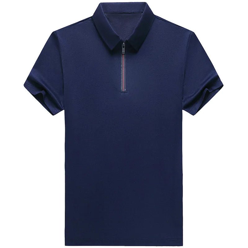 Summer Men's Ice Silk Cool M - 4XL Polo Short Sleeve T-shirt Large Thin Short Sleeve Business Casual Shirt - UT KICK ASSshirt14:691#rose red;5:100014065#XL