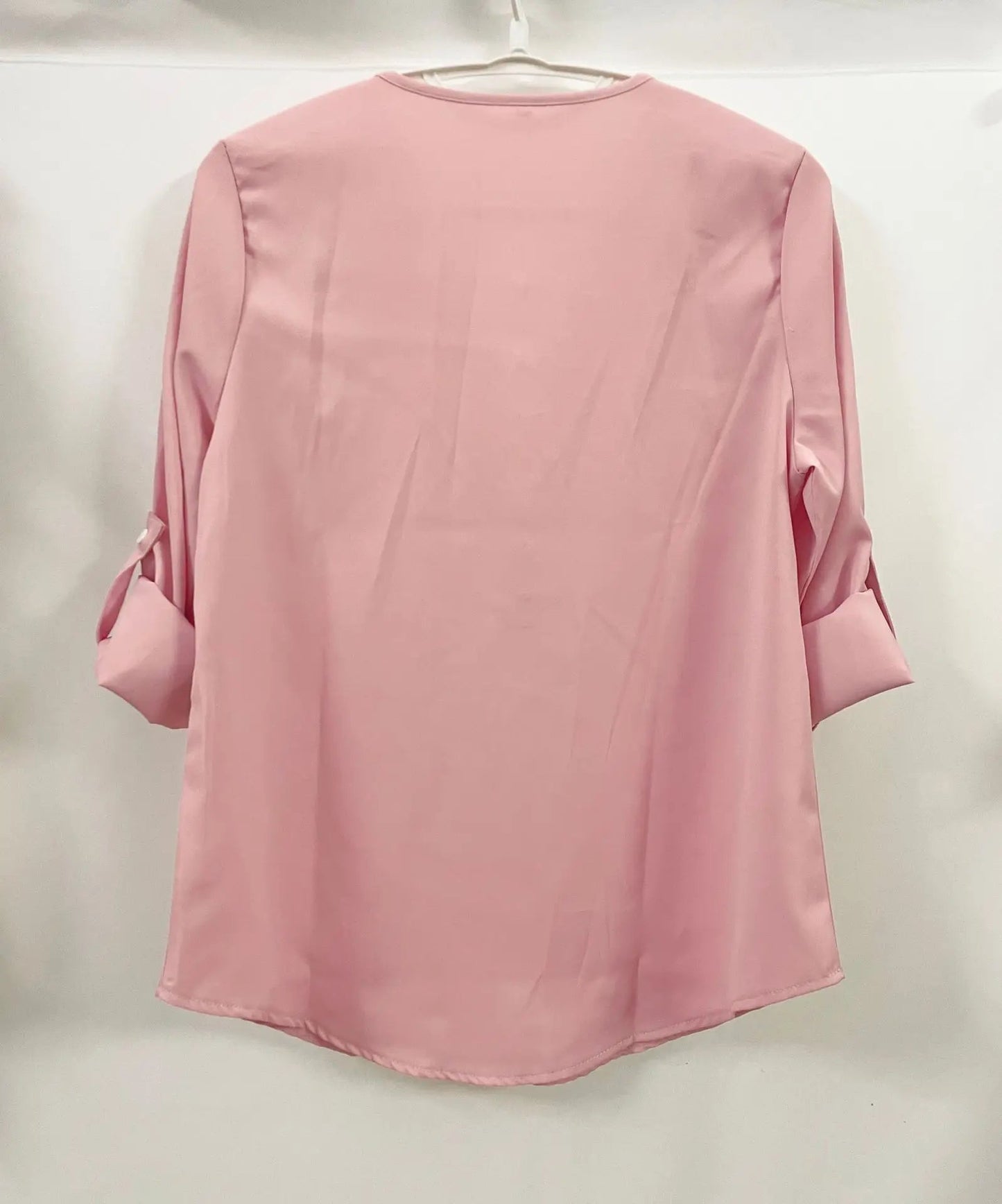 Summer Women Cool Loose Shirt S - 2XL Deep V Neck Chiffon Blouse Casual Ladies Tops Sexy Zipper Pullover Plus Size Long Sleeve Fashion - UT KICK ASStop14:202693815#INKGreen;5:100014065