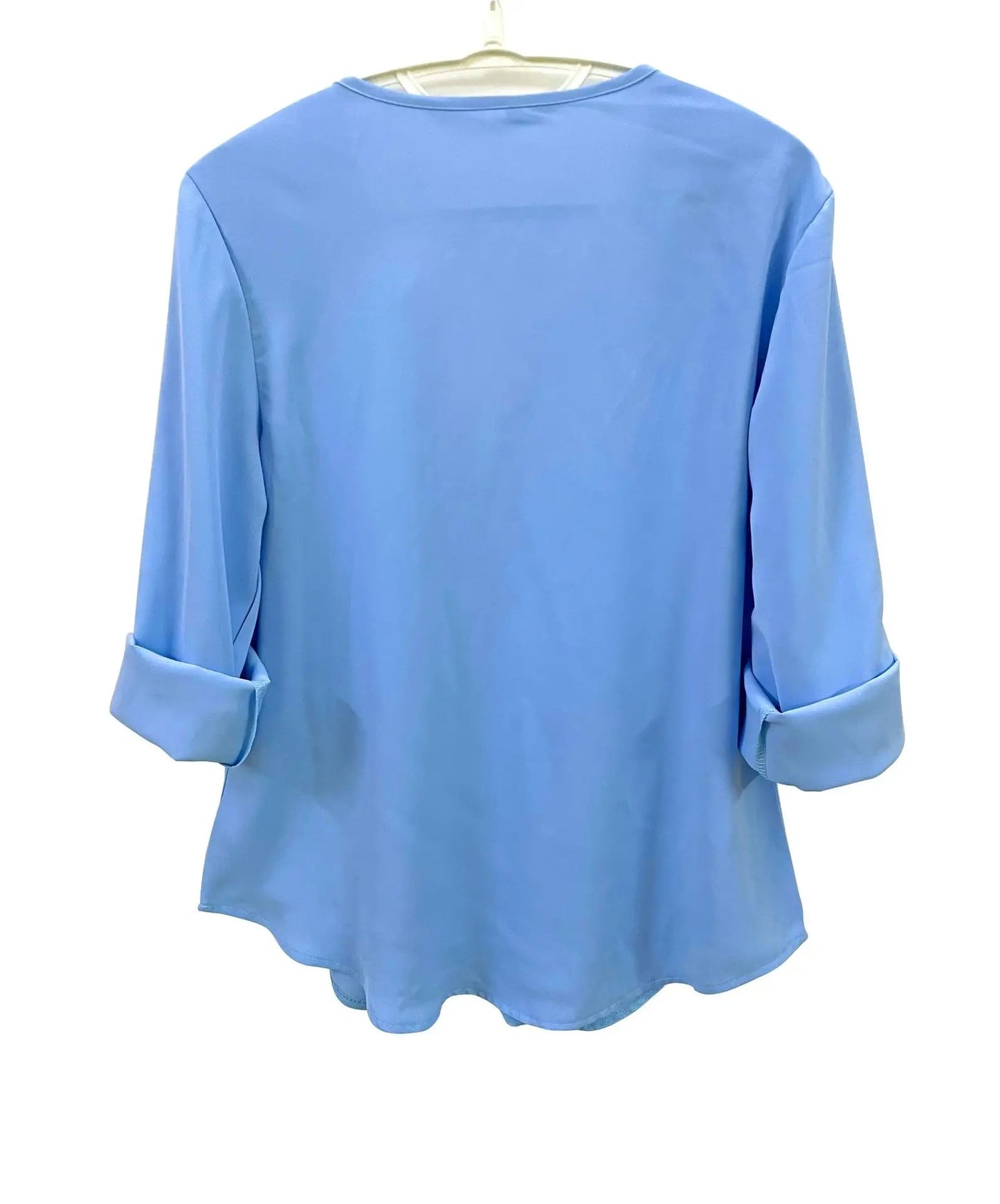 Summer Women Cool Loose Shirt S - 2XL Deep V Neck Chiffon Blouse Casual Ladies Tops Sexy Zipper Pullover Plus Size Long Sleeve Fashion - UT KICK ASStop14:202693815#INKGreen;5:100014065
