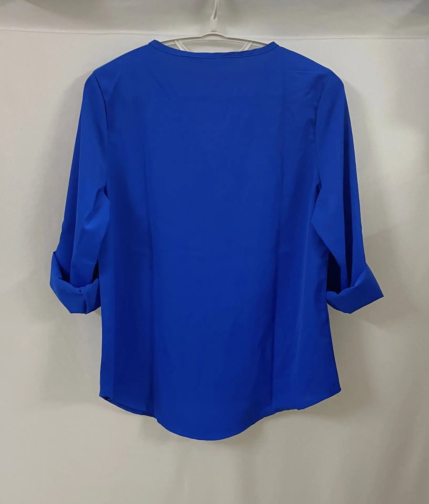 Summer Women Cool Loose Shirt S - 2XL Deep V Neck Chiffon Blouse Casual Ladies Tops Sexy Zipper Pullover Plus Size Long Sleeve Fashion - UT KICK ASStop14:202693815#INKGreen;5:100014065