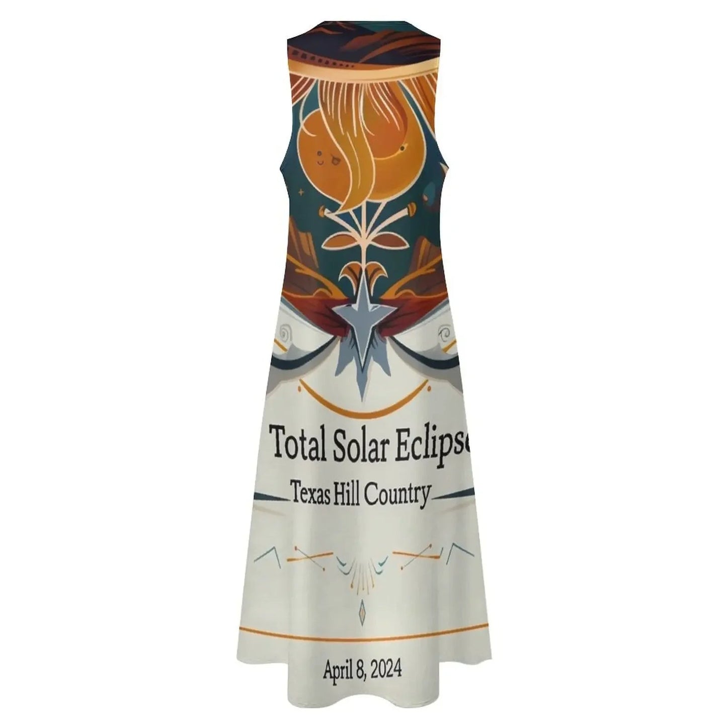 Texas Eclipse Over Texas S - 3XXXL Hill Country: April 8, 2024 Solar Eclipse Poster Long Dress Evening dresses party dresses women - UT KICK ASSdress14:29#One;5:361385