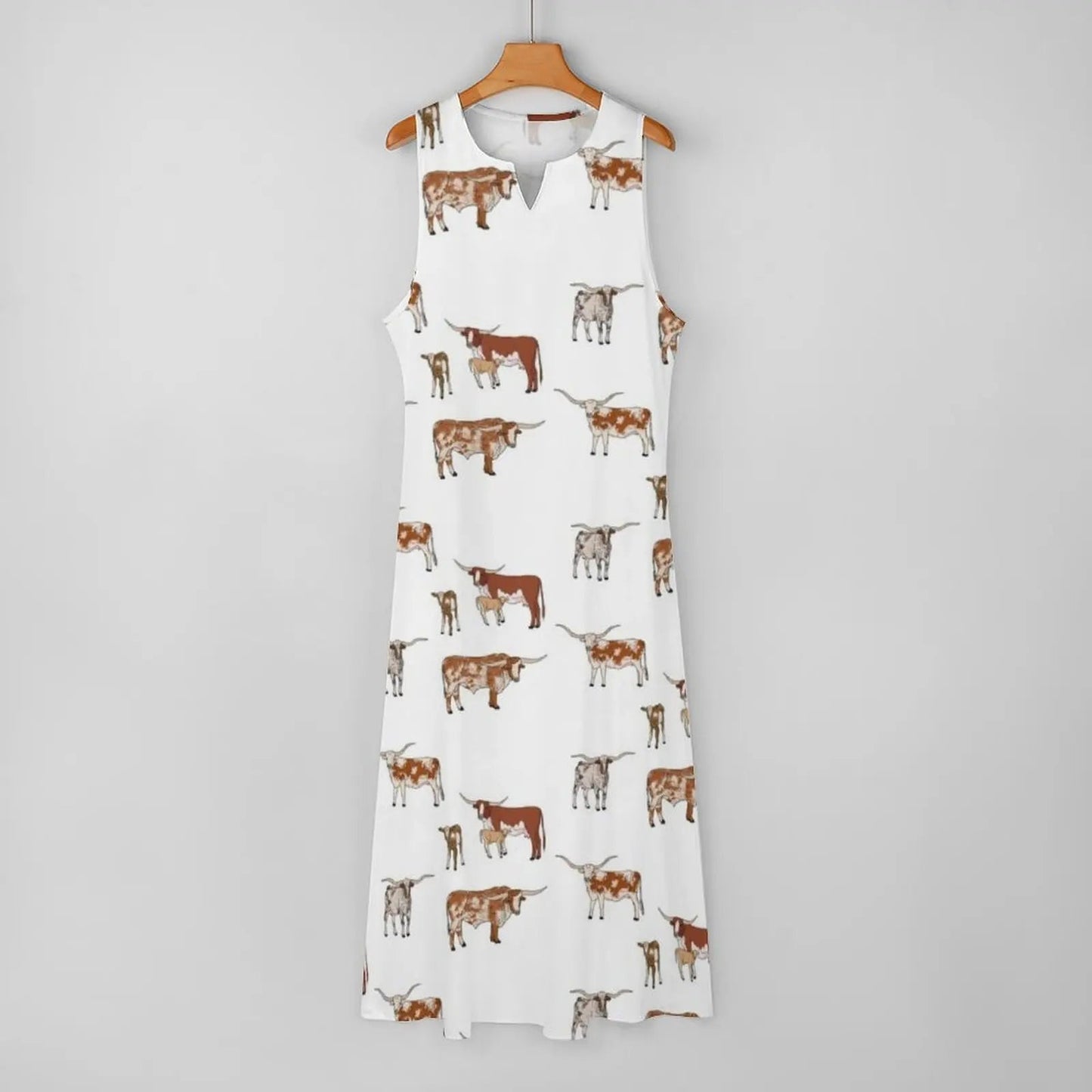 Texas Longhorn Pattern Transparent Long Dress loose women"s dress dress party evening elegant luxury celebrity - UT KICK ASSdress14:29#One;5:361385