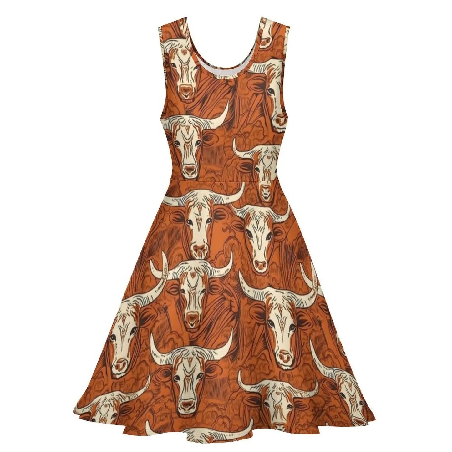 Texas Longhorns Sleeveless Dress women"s evening dresses 2024 cocktail dresses - UT KICK ASSdress14:29#One;5:4183
