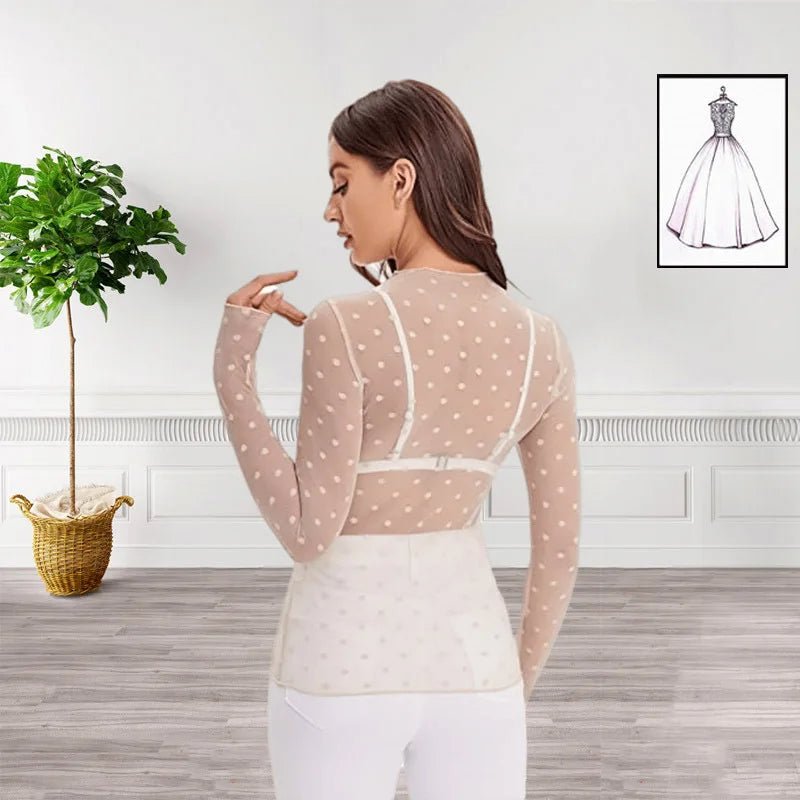 Women Basics Retro Sexy S - 2XL Polka Dot O Neck Bodycon Tops Off The Shoulder Vintage Solid Streetwear Lace Transparent - UT KICK ASStop14:29;5:100014064