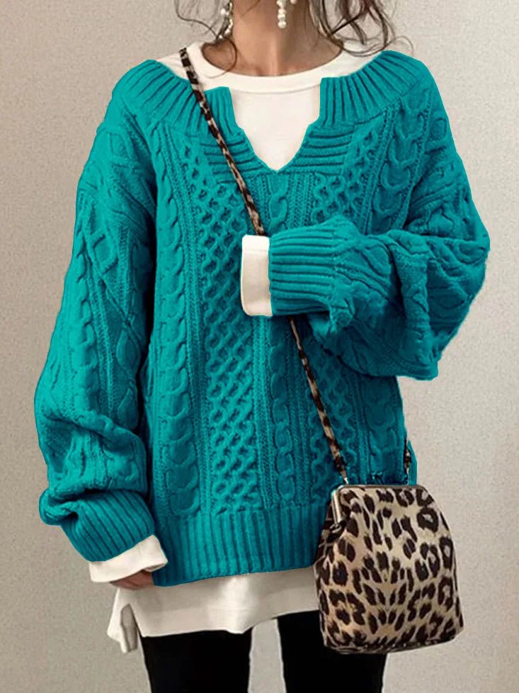 Women Pullovers Knit Sweater S - 3XLWarm Long Sleeve Half Open Collar Tops Knitted Sweater Retro Office Lady Jumpers Autumn Winter - UT KICK ASS14:200004889#khaki;5:4182