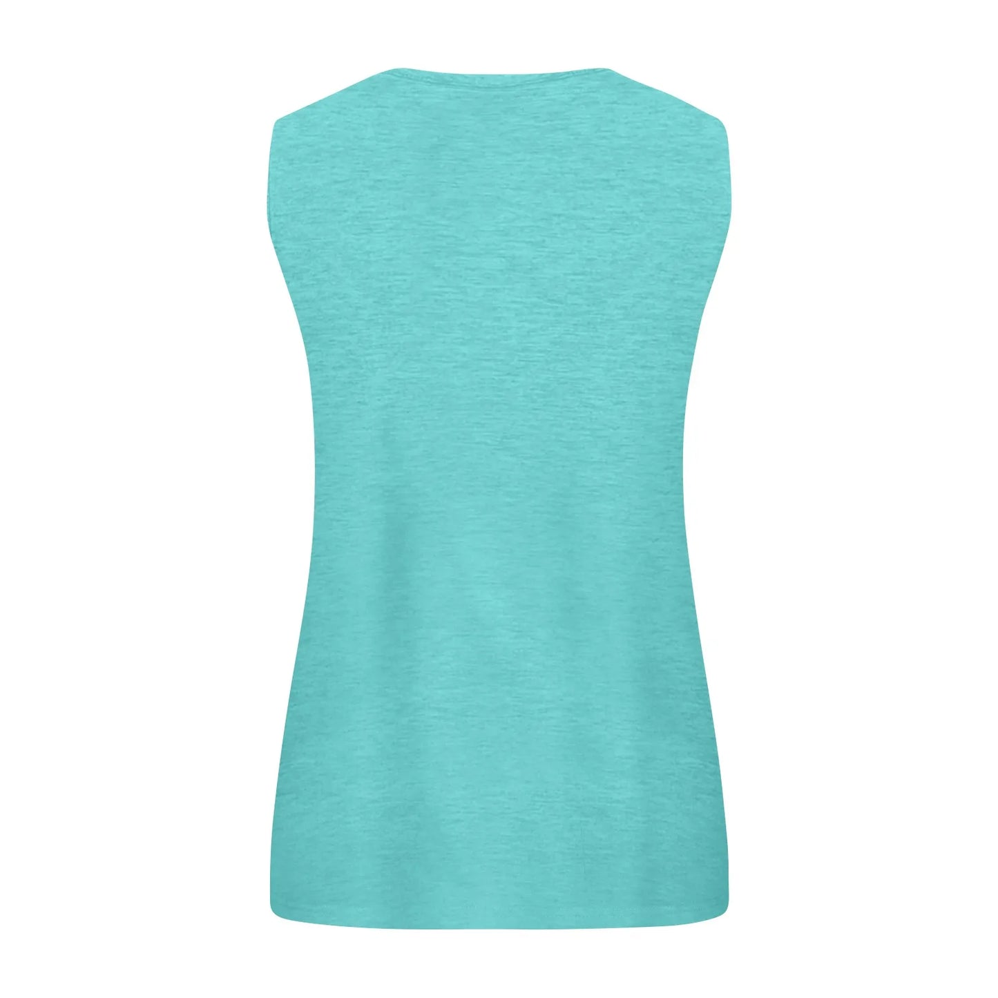 Women Summer Plus Size L-5XL Sleeveless Casual Solid Color O-Neck T-Shirt Tops Blouse Traf 2024 Mujer Sleeveless T-Shirt Ropa De Mujer