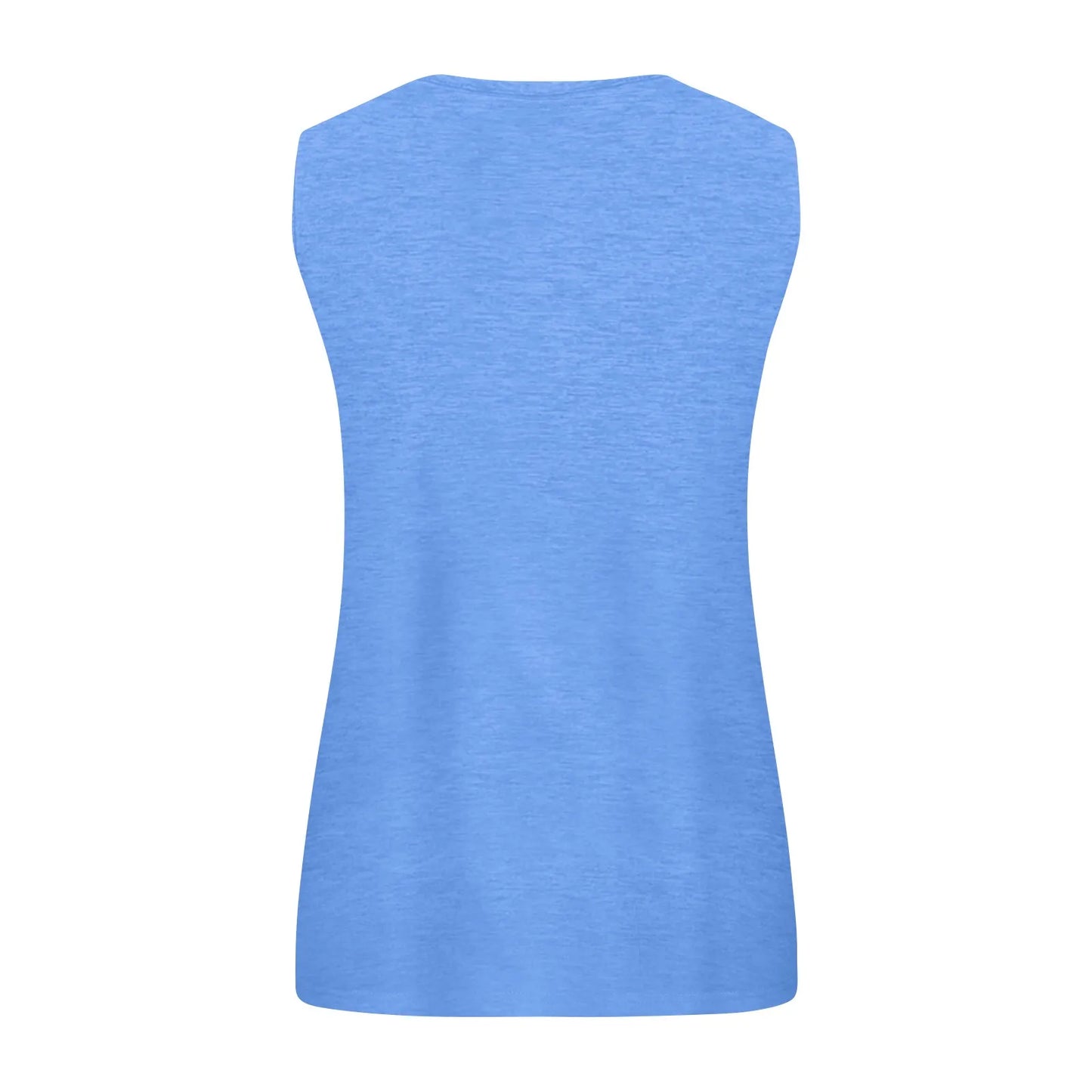 Women Summer Plus Size L-5XL Sleeveless Casual Solid Color O-Neck T-Shirt Tops Blouse Traf 2024 Mujer Sleeveless T-Shirt Ropa De Mujer