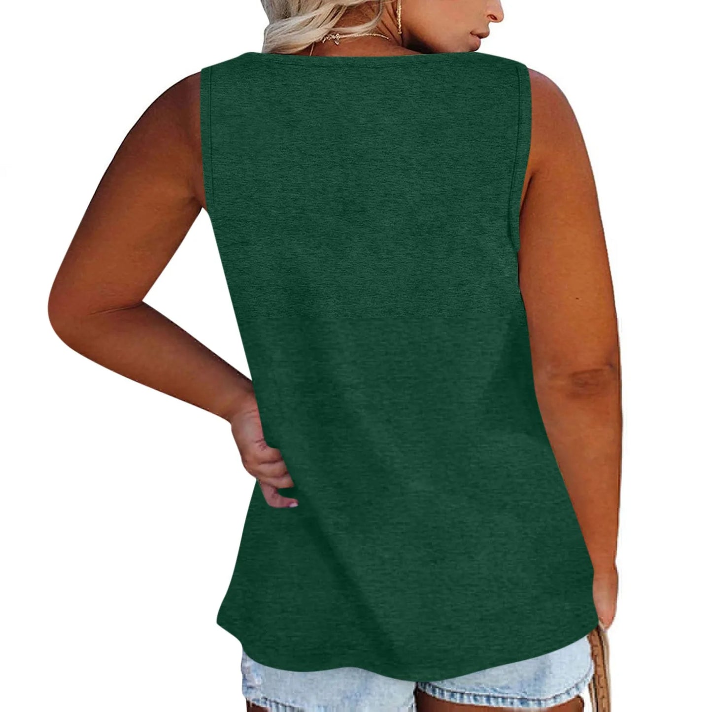 Women Summer Plus Size L-5XL Sleeveless Casual Solid Color O-Neck T-Shirt Tops Blouse Traf 2024 Mujer Sleeveless T-Shirt Ropa De Mujer