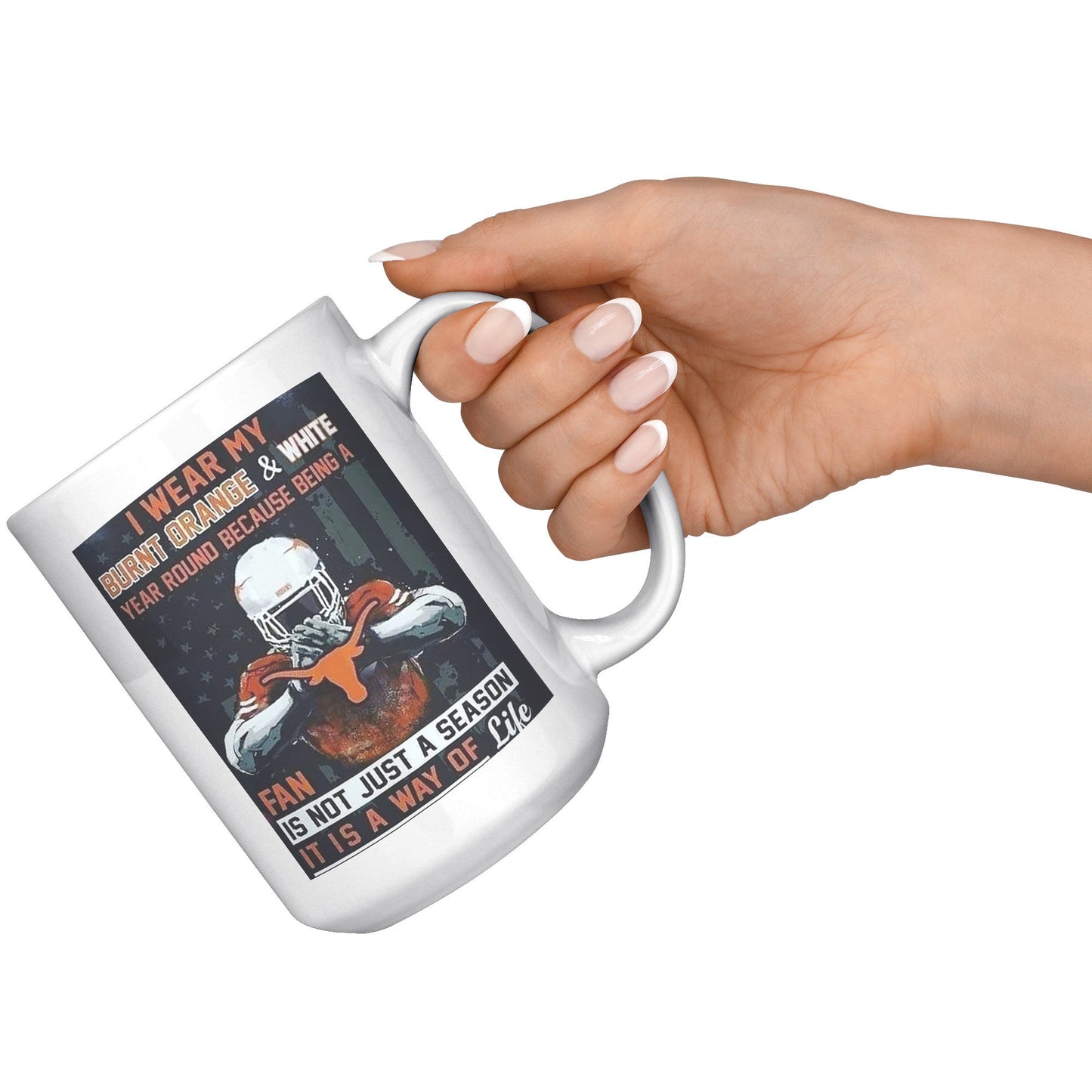 Burnt Orange Longhorn Pride and Loyalty MUG - UT KICK ASSFront/Back15ozwhite