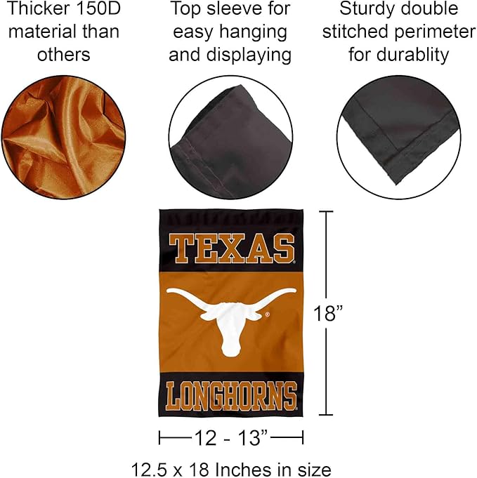 College Flags & Banners Co. Texas Garden Flag and Yard Banner - UT KICK ASSCollege-Flags---Bann-7384919900206