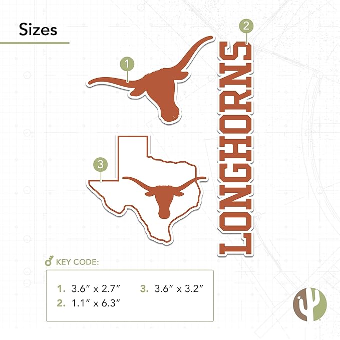 Desert Cactus University of Texas Sticker Longhorns UT Austin Vinyl Decals Laptop Water Bottle Car Scrapbook T5 (Type 5 - 1) - UT KICK ASSDesert-Cactus-Univer-7385068503086