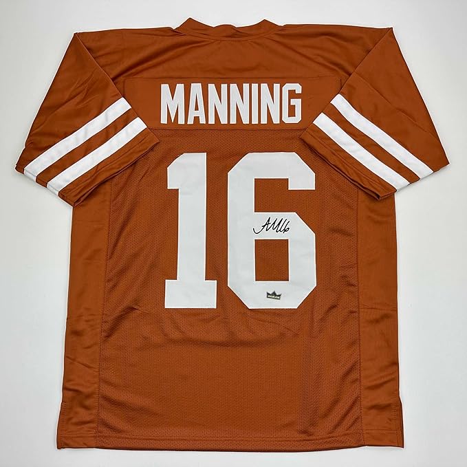 Facsimile Autographed Arch Manning Texas Orange Reprint Laser Auto College Football Jersey Size Men's XL - UT KICK ASSFacsimile-Autographe-7384647335982