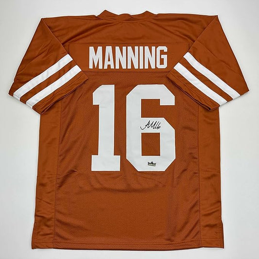 Facsimile Autographed Arch Manning Texas Orange Reprint Laser Auto College Football Jersey Size Men's XL - UT KICK ASSFacsimile-Autographe-7384647335982