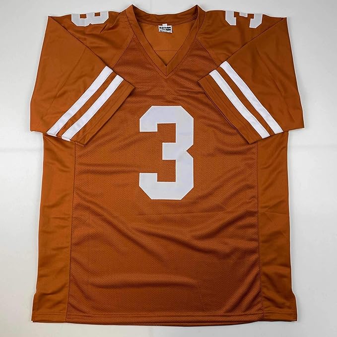 Facsimile Autographed Quinn Ewers Texas Orange Reprint Laser Auto College Football Jersey Size Men's XL - UT KICK ASSFacsimile-Autographe-7384688885806