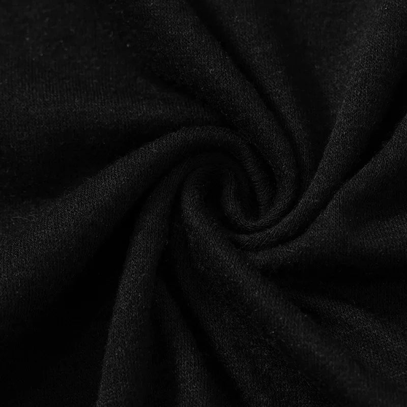 Goth Dark Fairy Grunge Flare Sleeve V - neck T-shirts Gothic Split Sexy Lettuce Hem Female Blouses Y2k Black Slim Fashion Alt Tops - UT KICK ASStshirt14:193#Black;5:100014064