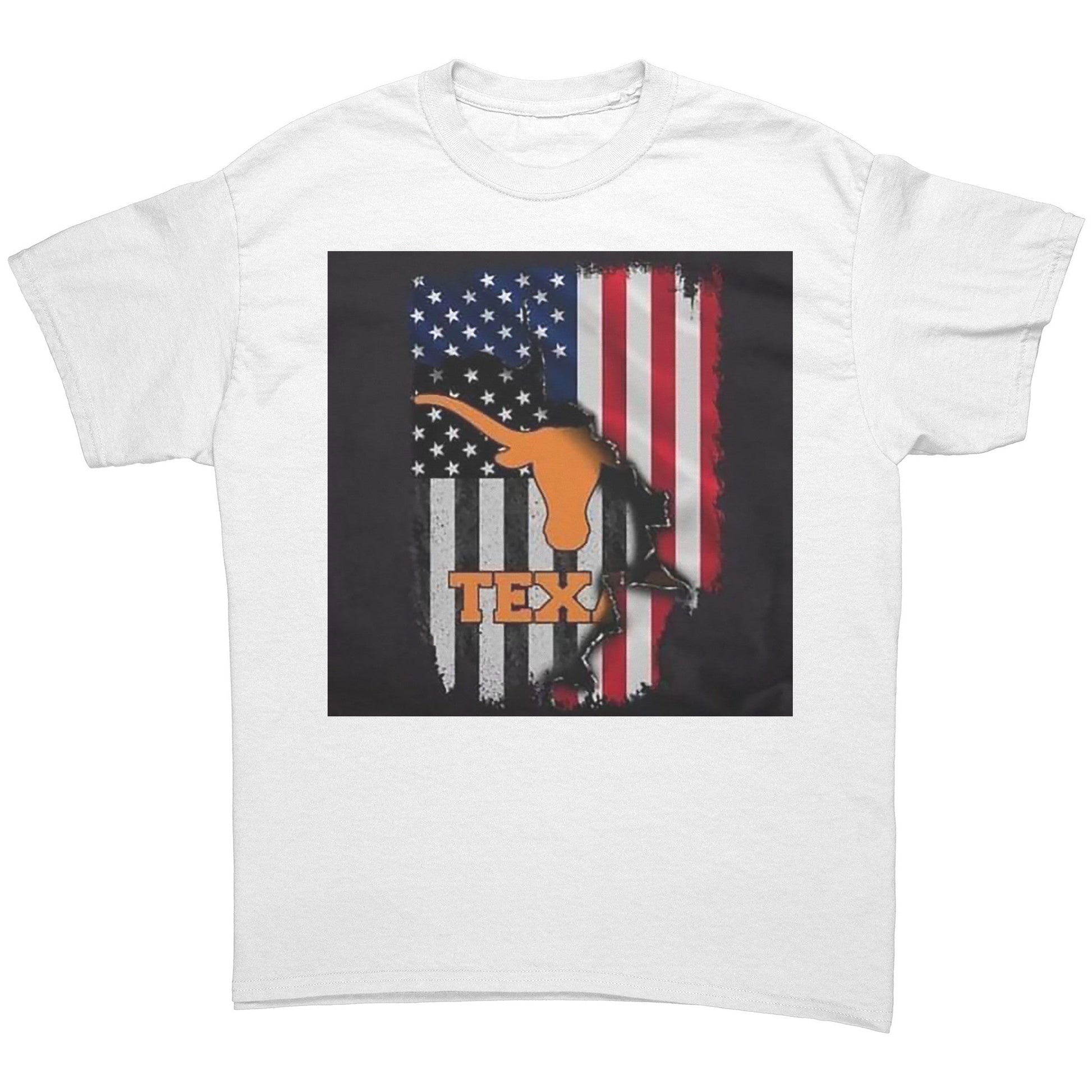 Horns TexAmerican Flag - UT KICK ASStshirt8614